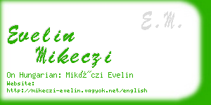 evelin mikeczi business card